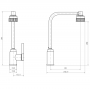 Смеситель для кухни с подвиж. лейкой, H=344 мм белый A54031-8