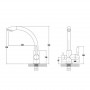 Смеситель для кухонной мойки с биканальным изливом- GOP18-A093