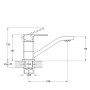 Смеситель для кухонной мойки с поворотным изливом GOR4-B058