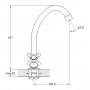 Смеситель для кухонной мойки с поворотным изливом JML4-A605