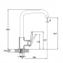 Смеситель для кухонной мойки с поворотным изливом LOF4-C033