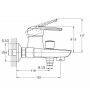 Смеситель для ванной LUN3-A031