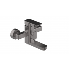 Смеситель для ванной (корпус цинк,с пов.литым плоским изливом 150мм,переключ.душ,графит) NEB3-A123MG Смеситель для ванной (корпус цинк,с пов.литым плоским изливом 150мм,переключ.душ,графит) NEB3-A123MG