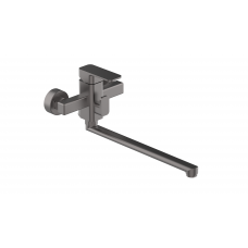 Смеситель для ванной (корпус цинк,с пов плоским изливом 360°,переключ.душ,графит) NEB7-A123MG Смеситель для ванной (корпус цинк,с пов плоским изливом 360°,переключ.душ,графит) NEB7-A123MG