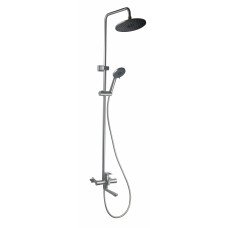 Смеситель для ванной с душевой системой (корпус цинк,излив 150мм 360°,покрытие графит) NUD16-A045MG