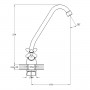 Смеситель для кухонной мойки с поворотным изливом керамический QSL4-A827