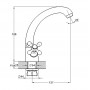 Смеситель для кухонной мойки с поворотным изливом керамический QTZ4-C827