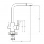 Смеситель под фильтр для кухонной мойки с поворотным изливом ZAP18-A090