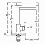 Смеситель для кухонной мойки с поворотным изливом ZAP4-С090