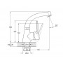 Смеситель для умывальника с поворотным изливом ZOP1-A045