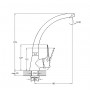 Смеситель для кухонной мойки с поворотным изливом сатин ZOP4-B045KH