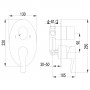 Смеситель Lemark Atlantiss LM3227C для ванны и душа, встраиваемый