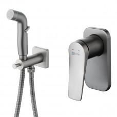 Смеситель Lemark Bronx с гигиеническим душем, встраиваемый LM3719GM