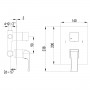 Смеситель Lemark Unit LM4527C для ванны и душа, встраиваемый