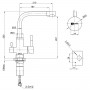  Смеситель для кухни "EXPERT" с подключением к фильтру питьевой воды, графит LM5061GMN