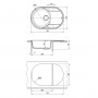 LACHA 760 Мойка кухонная из кварцгранита цвет: грей 9910057