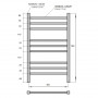 Полотенцесушитель электрический Point Вега П9 500x800, черный PN71858B