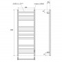 Полотенцесушитель электрический Point Меркурий П10 500x1000, черный PN83850B