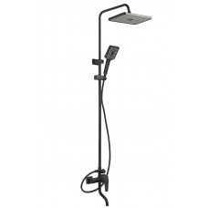 Душевая система с квадратным тропическим душем, картридж ø40, матовый черный цвет S2YB