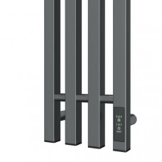 Полотенцесушитель электрический APEXTERMO Sirius 1100x180 с крючками, графит металлик SR10113GF