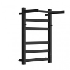 Полотенцесушитель электрический APEXTERMO Terra 600x400, черный мат, крючки, полка, TR11164BM