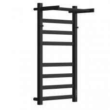 Полотенцесушитель электрический APEXTERMO Terra 800x400, черный матовый полка,  крючки TR11184BM