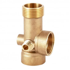 Пятиходовой переходник для насосной станции, латунь (CW617N), без покрытия, дл.корпуса 82мм WT-080
