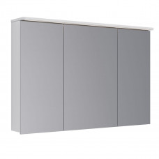 Шкаф зеркальный Lemark ZENON 120х80 см 3-х дверный, с розеткой, цвет корпуса Белый глянец LM120ZS-Z