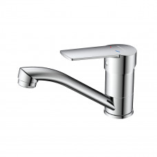 Смеситель DECOROOM DR22012 одноручный для умывальника с поворотным изливом, хром
