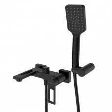 Смеситель DECOROOM DR30036 одноручный для ванны с коротким изливом, чёрный