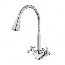 Смеситель DECOROOM DR53021 одноручный для кухни с гибким изливом, хром