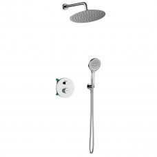 Смеситель для душа встраив.,термостат.,верхн.лейка 30см,без излива,латунь,бра.ник,BELUGA,LMF-8065B-C