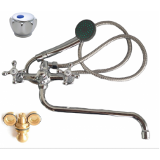 Смеситель для ванны латунь,керамика,шаровый перекл.202-01 brass