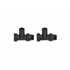 Вентиля прямые для полотенцесушителя графит  пара 1"-3/4" WF Graphite VPG